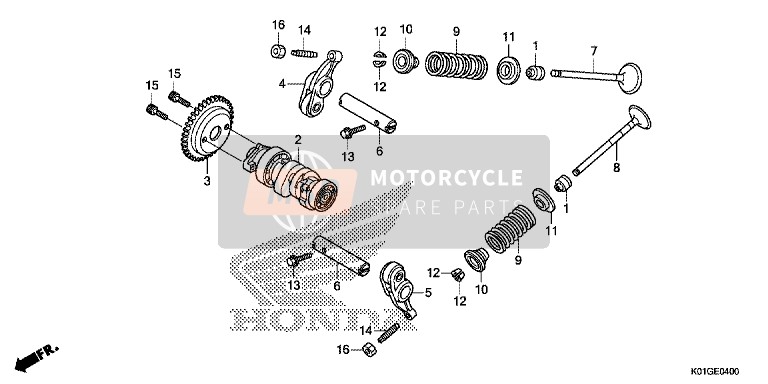 Honda SH125 2016 Camshaft/Valve for a 2016 Honda SH125